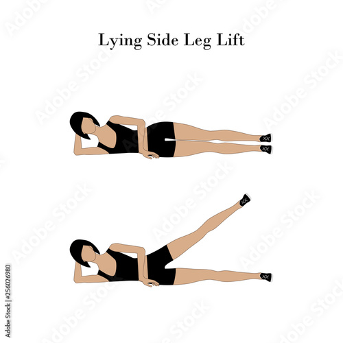 Luing side leg lift exercise workout