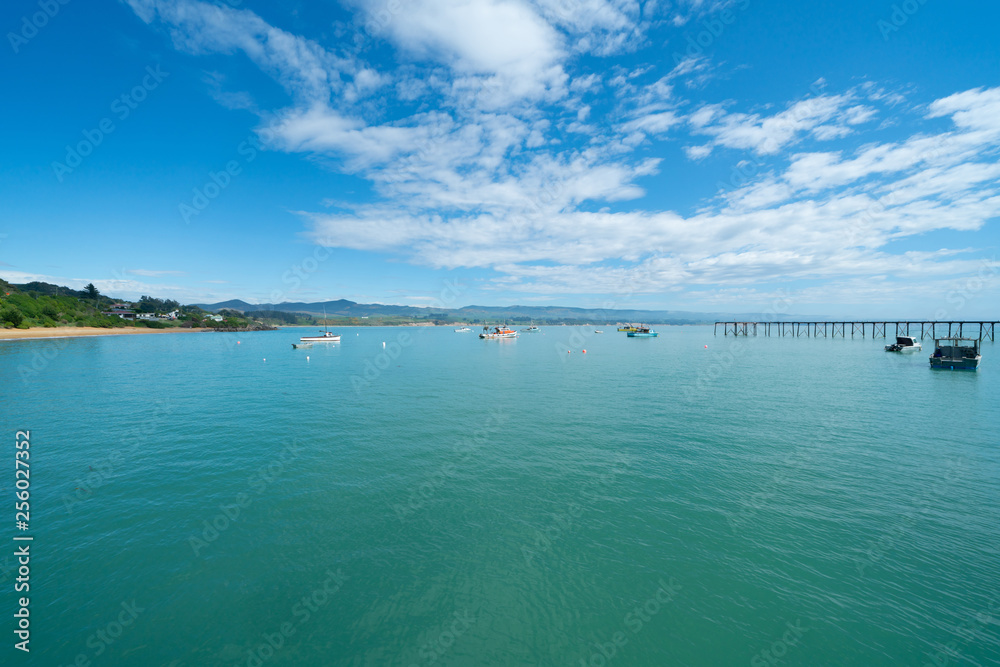 Obraz premium Moeraki wide angle view across bay