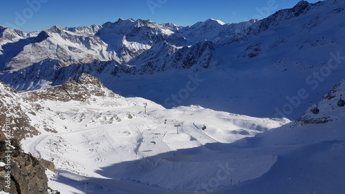 Ski region near Kaunertal in Austria