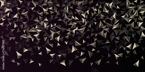 Triangle background. Abstract composition of triangular pyramids.