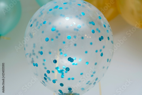 balloon with confetti inside