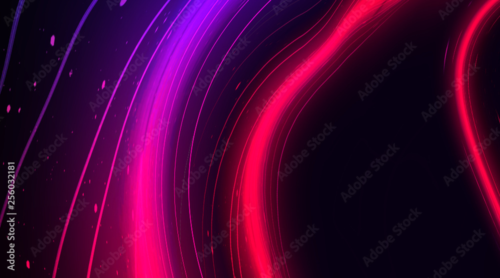 Fototapeta premium Abstract background neon with lines and glow