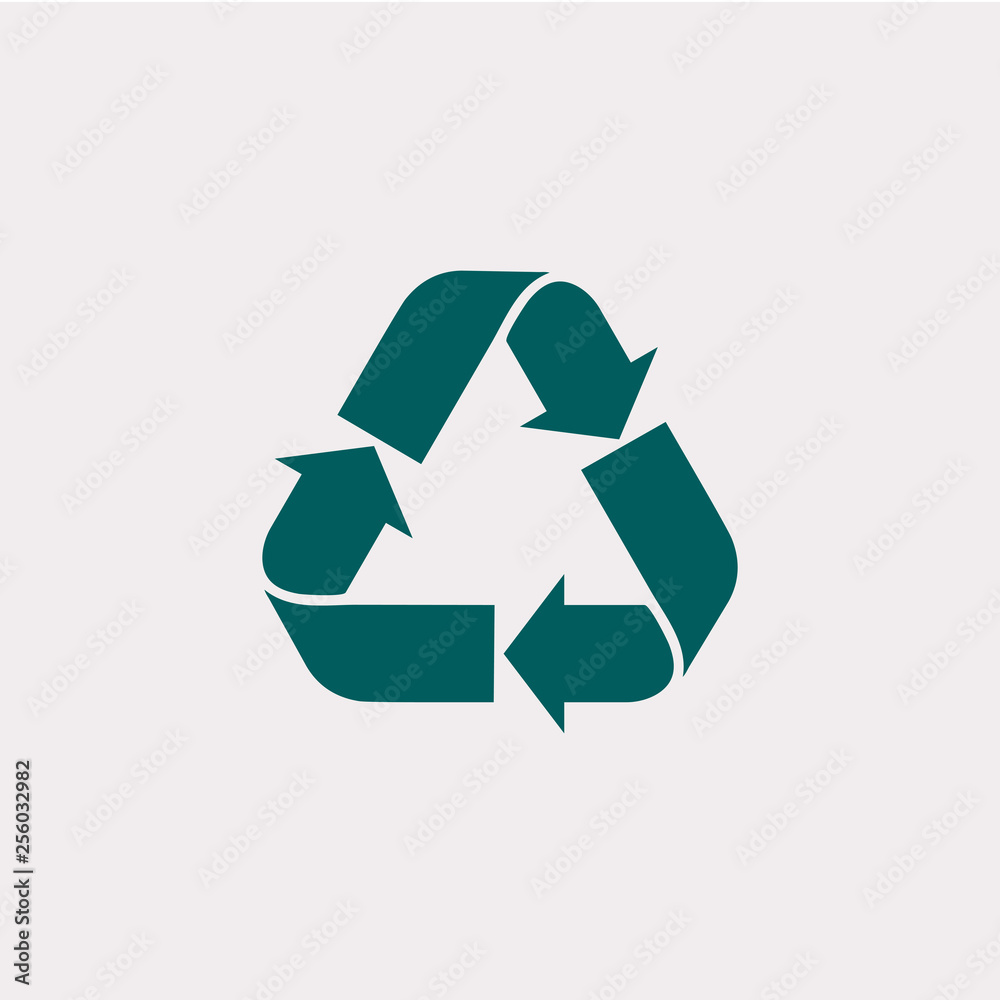 Obraz premium recycle icon vector logo