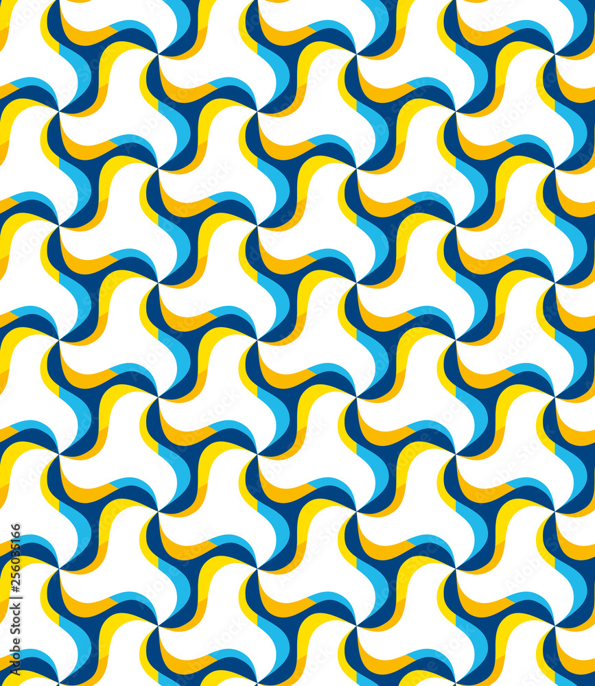 Seamless pattern with rotating figures. Optical illusion of movement of forms in space. Seamless pattern with rotating figures. Optical illusion of movement of forms in space.