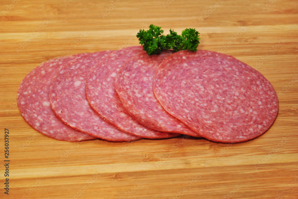 Genoa Salami with Curly Parsley Genoa Salami with Curly Parsley