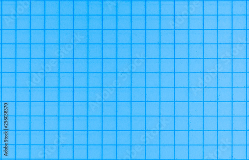 Blank paper sheet of a notebook. Grid. Blue. Background