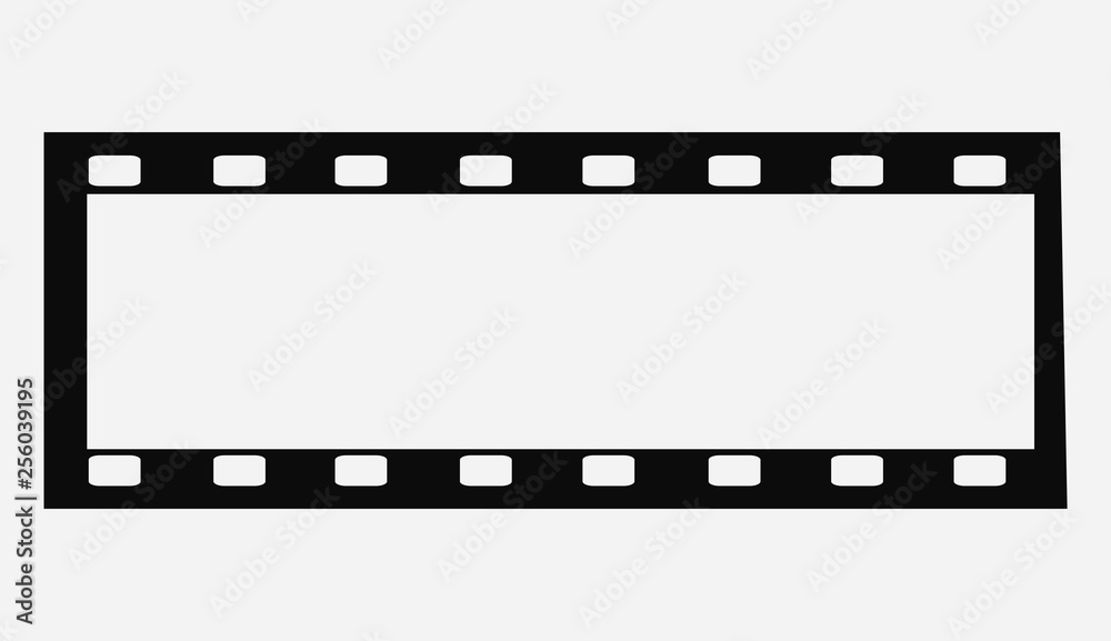 blank film strip isolated on white background