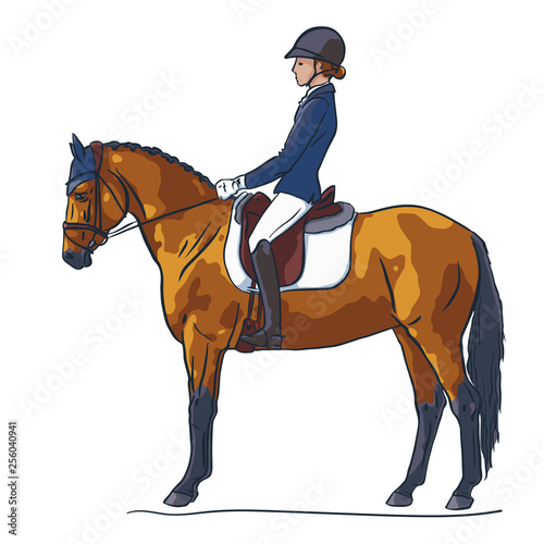 Girl sitting on a pony.
