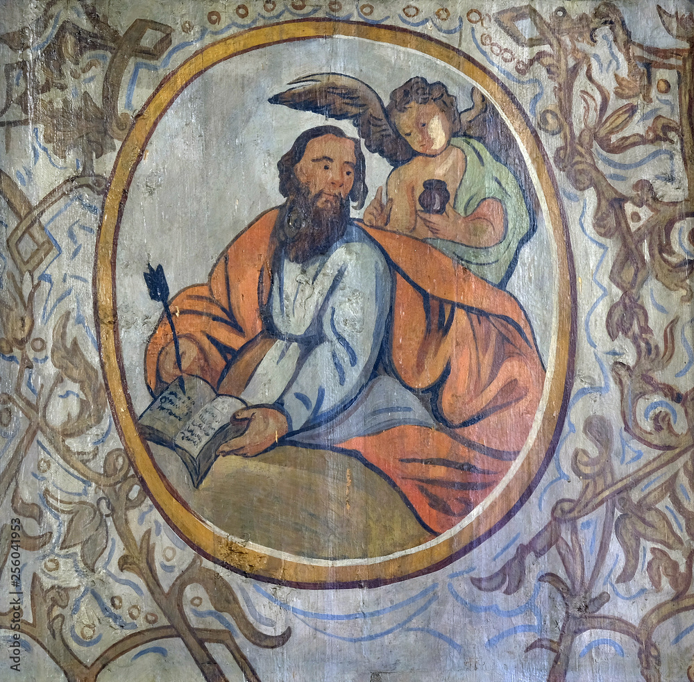 Saint Matthew the Evangelist, altarpiece in the Church of the Saint Barbara in Velika Mlaka, Croatia