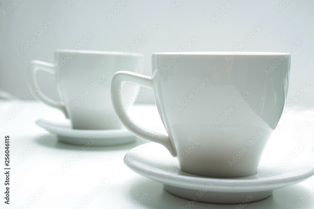 White cups for coffee