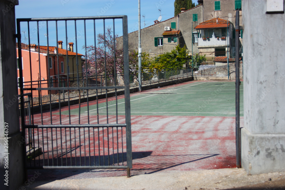 the iron gate of access for the soccer field of the country the iron gate of access for the soccer field of the country