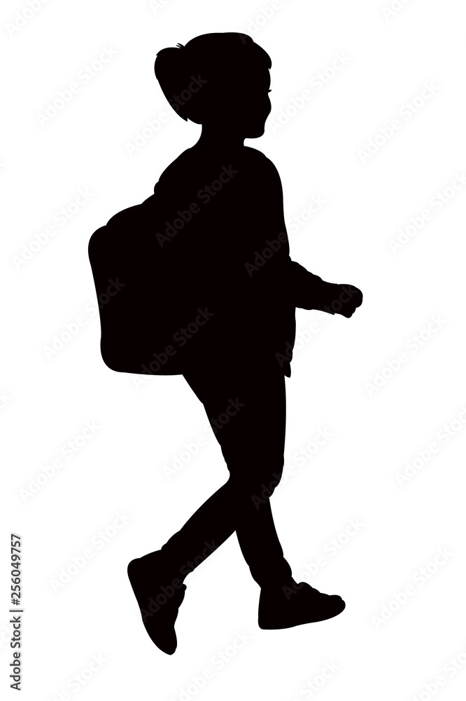 a student girl body silhouette vector a student girl body silhouette vector