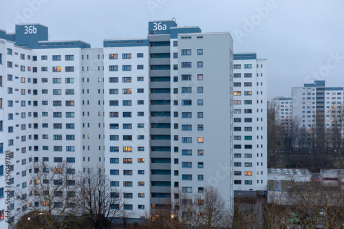 Photography social housing in the march district in berlin märkisches viertel, germany