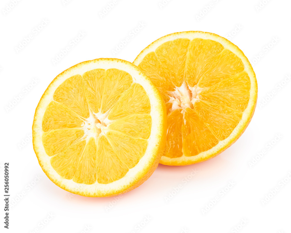 Orange fruit on white