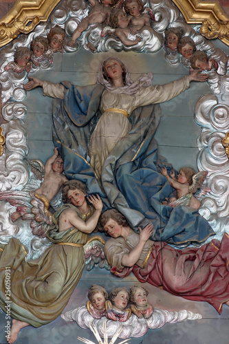 Assumption of the Virgin Mary, main altar in the parish church of Assumption in Marija na Muri, Croatia 