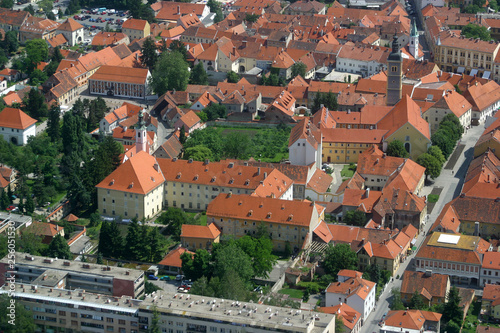 Aerial view of Varazdin, city in northwestern Croatia