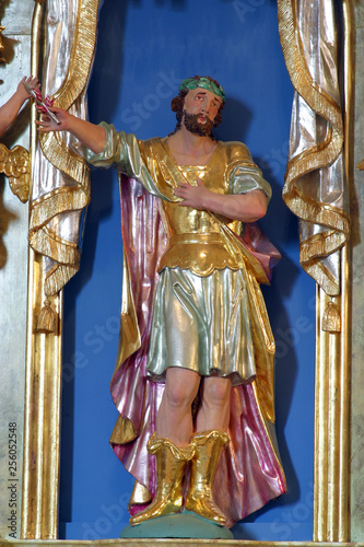 Saint Donatus, statue on the altar in Chapel of Saint Vitus in Komor Zacretski, Croatia