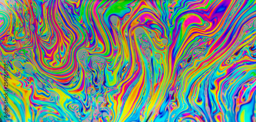 Rainbow colors created by soap bubble for background