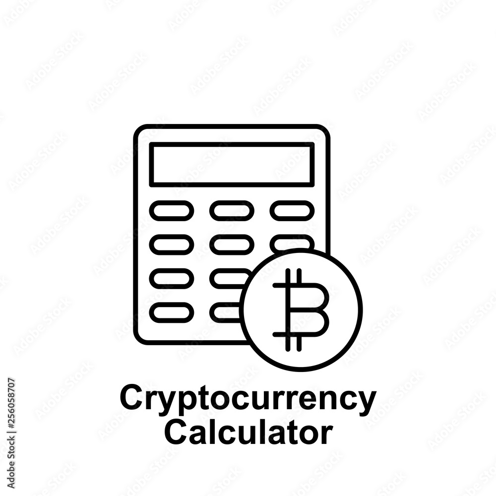 bitcoin calculator outline icon. Element of bitcoin illustration icons. Signs and symbols can be used for web, logo, mobile app, UI, UX bitcoin calculator outline icon. Element of bitcoin illustration icons. Signs and symbols can be used for web, logo, mobile app, UI, UX