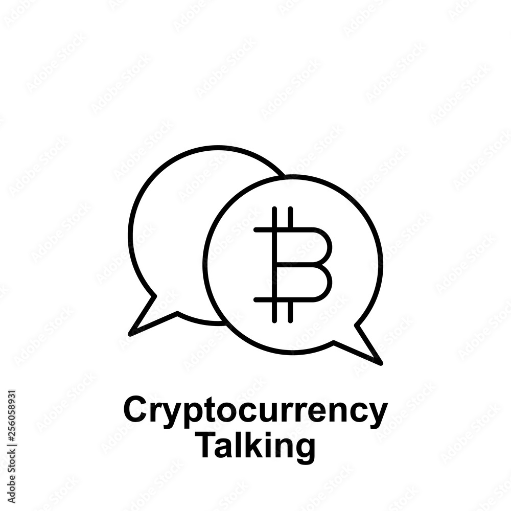 bitcoin talking bubble outline icon. Element of bitcoin illustration icons. Signs and symbols can be used for web, logo, mobile app, UI, UX bitcoin talking bubble outline icon. Element of bitcoin illustration icons. Signs and symbols can be used for web, logo, mobile app, UI, UX