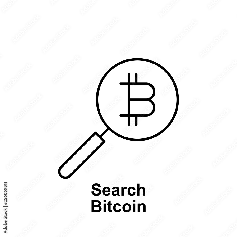 bitcoin search outline icon. Element of bitcoin illustration icons. Signs and symbols can be used for web, logo, mobile app, UI, UX bitcoin search outline icon. Element of bitcoin illustration icons. Signs and symbols can be used for web, logo, mobile app, UI, UX