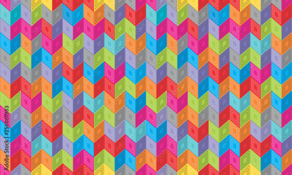 Abstract seamless background pattern with rhomboids. Vector graphic illustration in full color. Abstract seamless background pattern with rhomboids. Vector graphic illustration in full color.