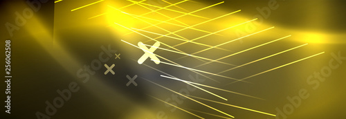 Shiny glowing lights neon color design background