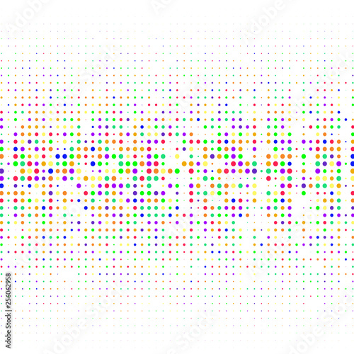 Colored dots on white background   