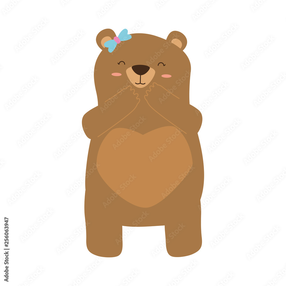 mom bear with bow mom bear with bow