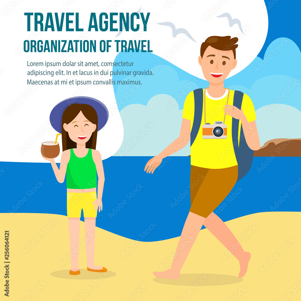 Travel Agency Square Social Media Post with Text