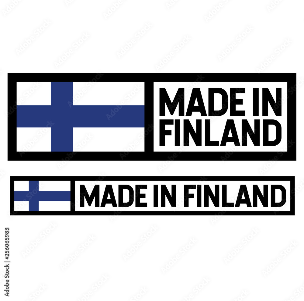 Obraz premium Made in Finland label on white