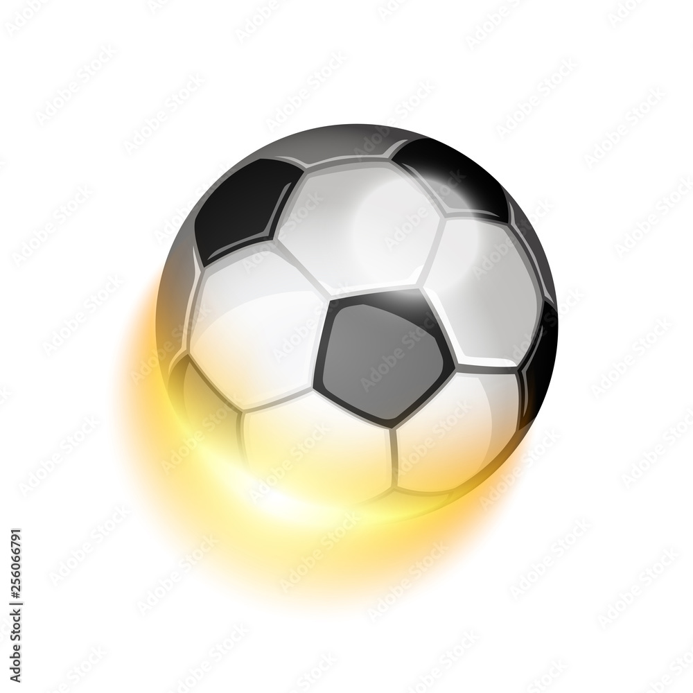 Soccer sport ball in fire