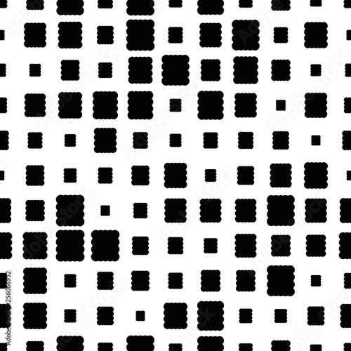 Halftone seamless abstract background with squares. Infinity geometric pattern. Vector illustration. 
