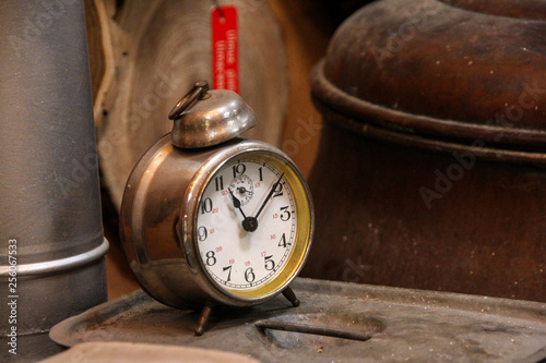 Retro alarm clock from a vintage workshop