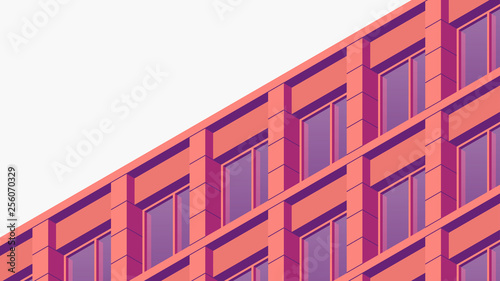 Isometric Building Facade Illustration