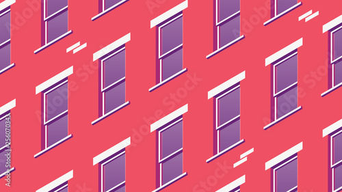 Isometric Building Facade Illustration