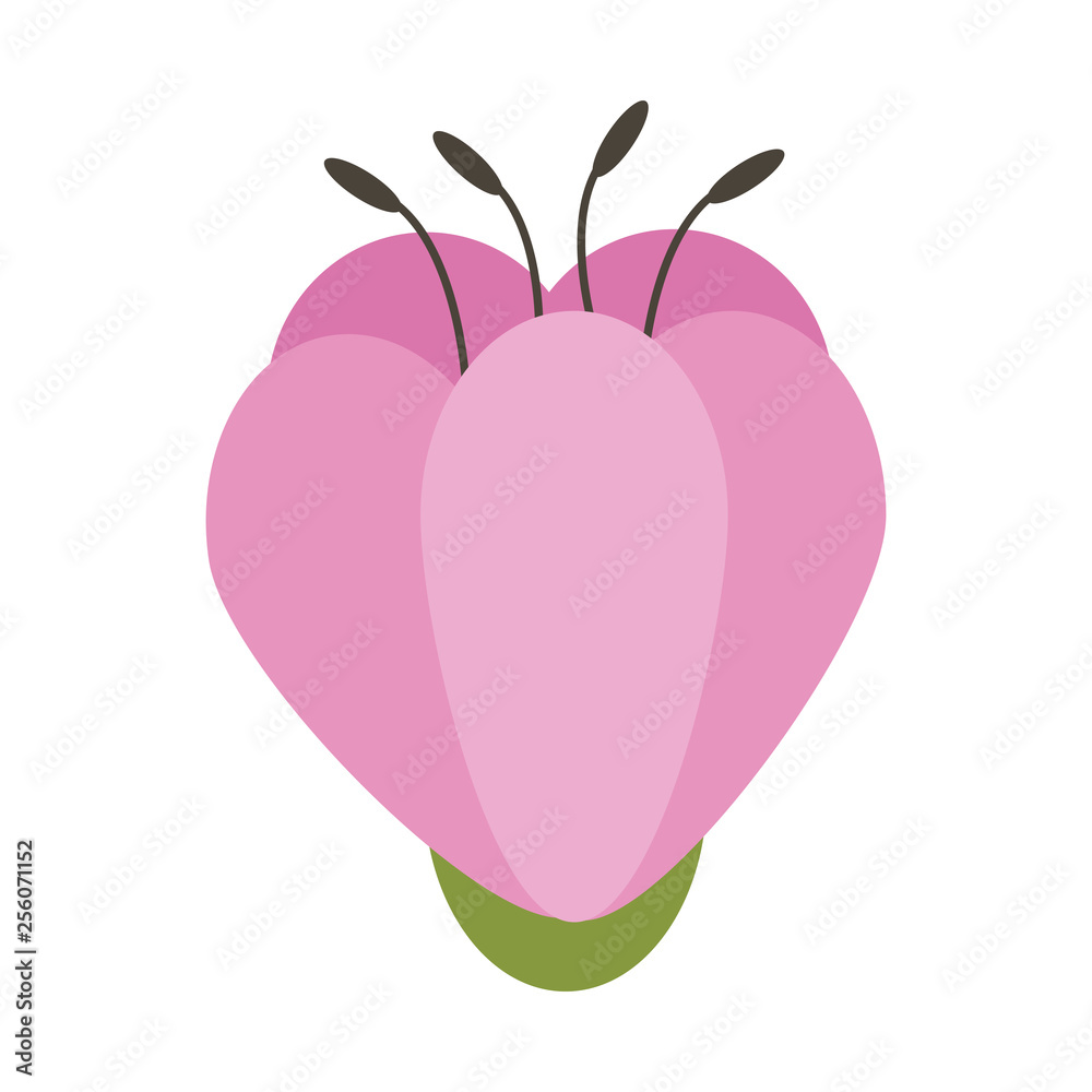 Fototapeta premium Beautiful flower cartoon isolated