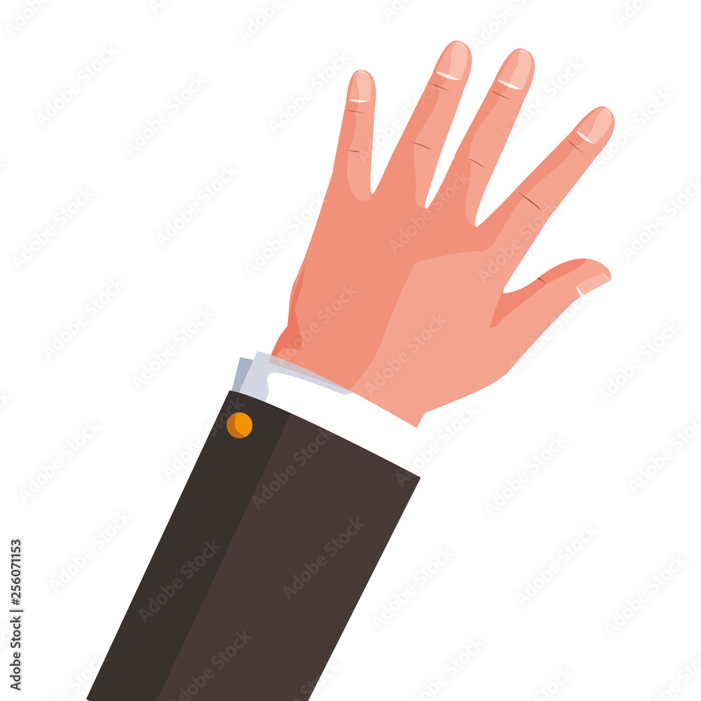 hand businessman isolated icon
