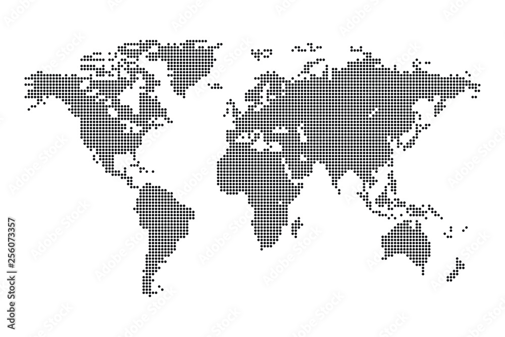 World map vector isolated. World political map. Flat earth vector