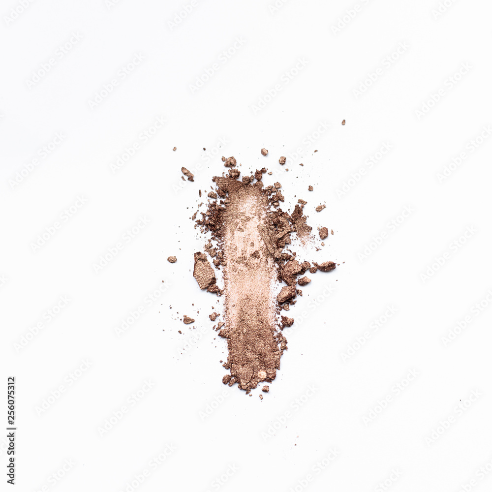 brown Eye shadow on white background.