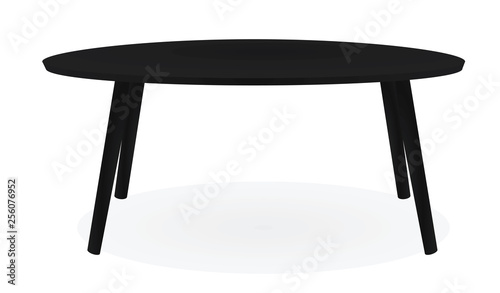 Black coffee table. vector illustration