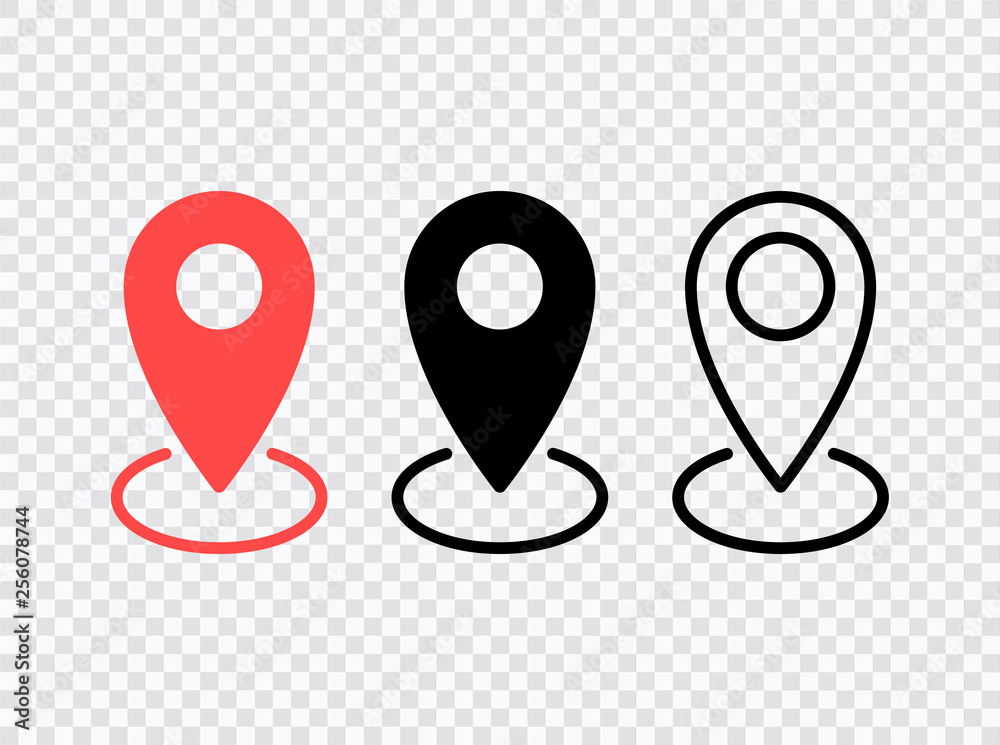 Map pin icons set. Location sign. Navigation map, gps concept. Vector illustration. Map pin icons set. Location sign. Navigation map, gps concept. Vector illustration.