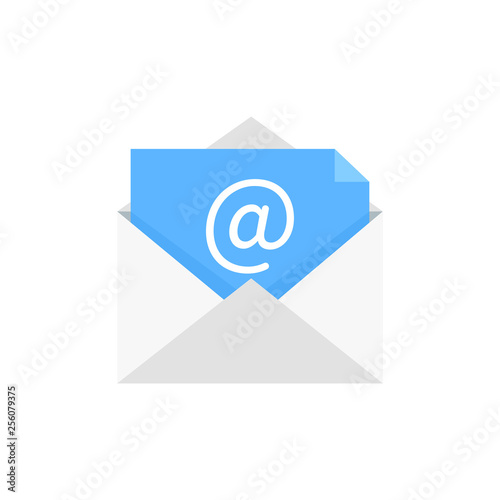 Mail icons set. New E-mail envelope. Vector Illustration.