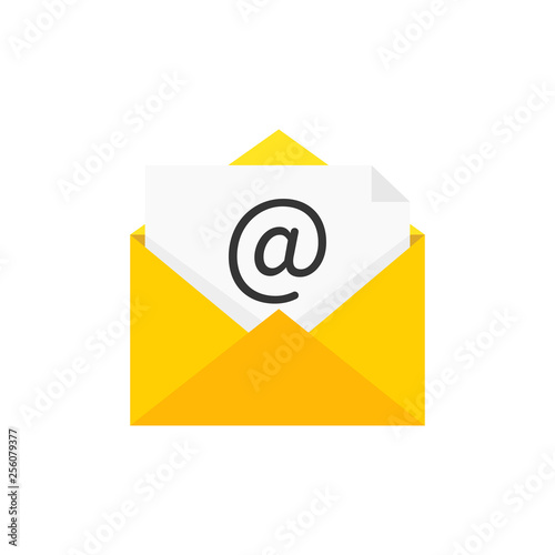 Mail icons set. New E-mail envelope. Vector Illustration.
