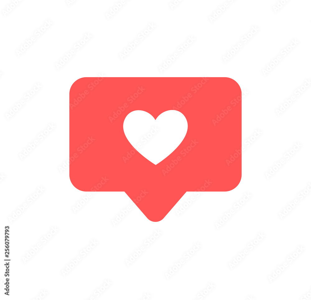 Like and Heart icon. Live stream video, chat, likes. Social nets like red heart web buttons isolated on white background. Vector illustaration. Like and Heart icon. Live stream video, chat, likes. Social nets like red heart web buttons isolated on white background. Vector illustaration.