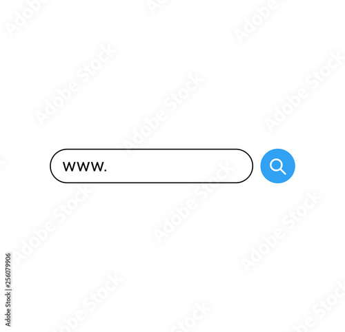 Set www search bar icons. Vector illustration isolated on white background. www search bar icon for web site, app, ui and logo. Concept search and www.
