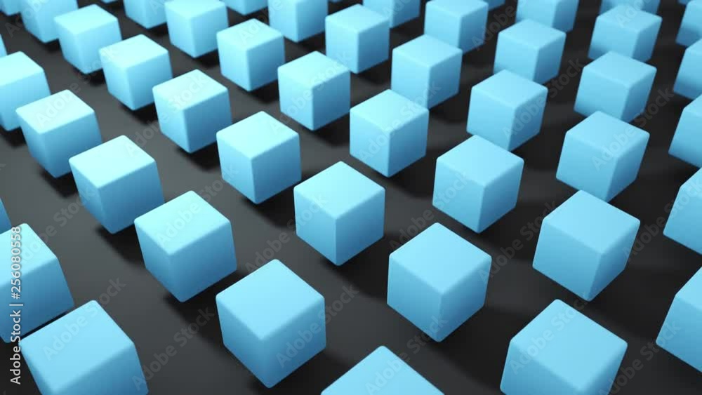 Set of different colors 3D cubes rotating animation. 4K seamless loop shapes background footage. Set of different colors 3D cubes rotating animation. 4K seamless loop shapes background footage.