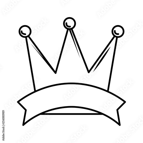 queen crown isolated icon