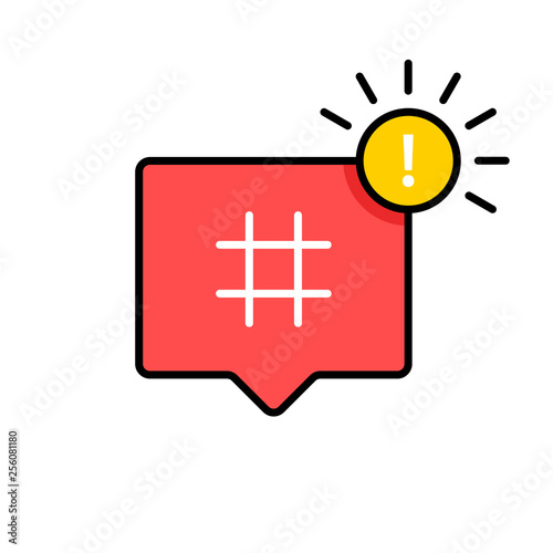 Hashtag icon. Hashtag symbol. Social Media icon. Vector illustration.
