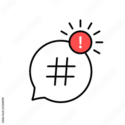 Hashtag icon. Hashtag symbol. Social Media icon. Vector illustration.